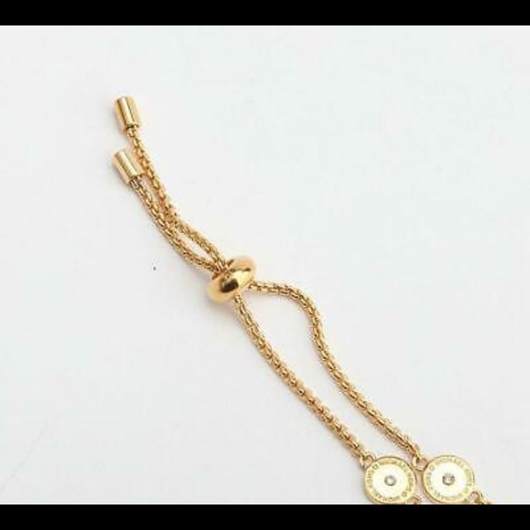 Michael Kors Gold Tone Iconic Logo Slider Bracelet - Picture 3 of 3